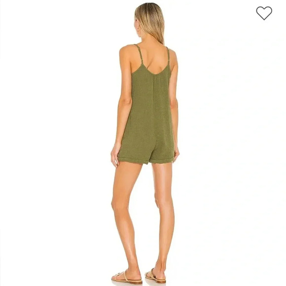 Nation LTD Revolve Mariah Easy Romper in everglades green color size M - Picture 3 of 13